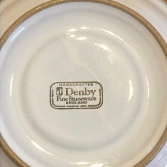 Vintage (1970s) Denby Castile (blue) orphaned stoneware saucer only (no cup) - Picture 3 of 3